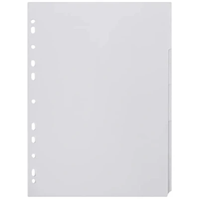 Image of 5 Star Subject Dividers Multipunched Manilla Card Part A4 White [Pack 10]