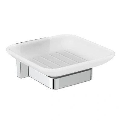 Image of Ideal Standard IOM Square Wall Mounted Soap Dish And Holder, E2201AA