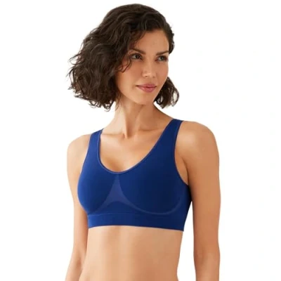 Image of Wacoal Women&#039;s B Smooth Bralette Bra, Blue Depths, 32