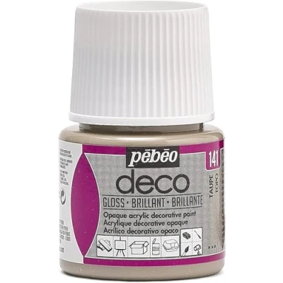 Image of Pebeo 45ml Deco Br, Acrylic, Taupe, 7 x 4.5 cm