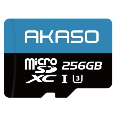 Image of AKASO 256GB microSDXC Memory Card Up to 100MB/s, C10, U3, Full HD, 4K, MicroSD