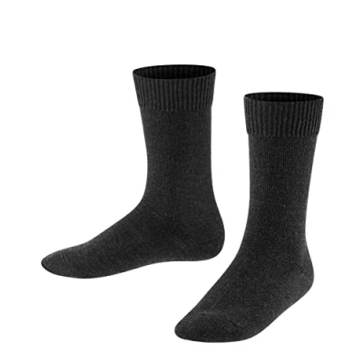 Image of 1 Pair Anthracite Melange Comfort Wool Plain Socks Kids Unisex 12 2.5 (7 11 Years) Falke