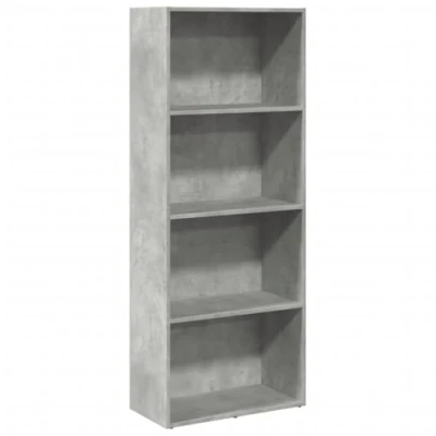 Image of vidaXL Bookcase Concrete Grey 60x30x152 cm Engineered Wood