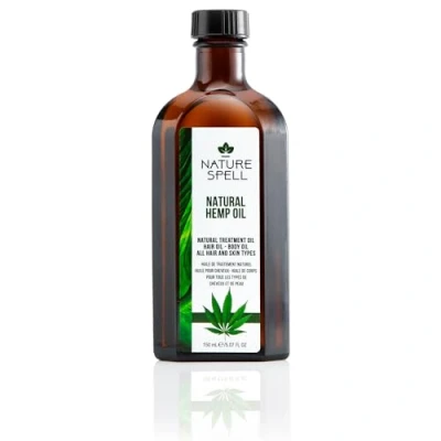 Image of Nature Spell Hemp Oil for Hair &amp; Skin 150 ml Strengthen on Cellular Level Skincare to Provide Intense Hydration Made in the UK
