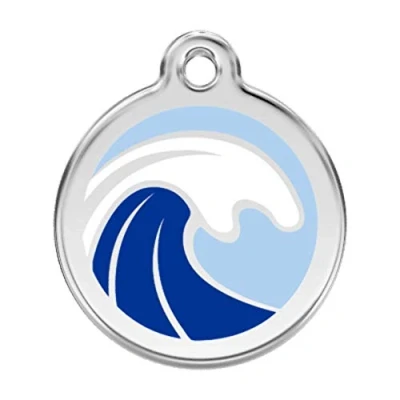 Image of Red Dingo Wave Pet ID Tag (Medium)