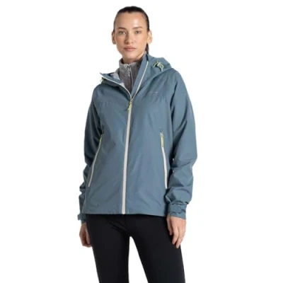 Image of Craghoppers Womens Vanth Breathable Waterproof Shell Jacket, Storm Grey, 8 EU