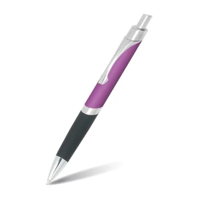 Image of Online ballpoint pen Sporty, noble biro, retractable ball made of aluminum, replaceable refill, black writing color, colour magic lilac 31695/3D