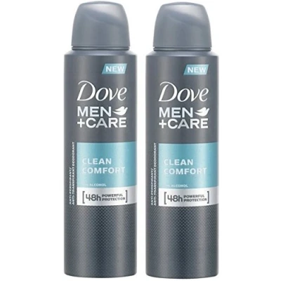 Image of Dove, Men plus Care clean comfort deodorant spray, set of 6, (6 x 150 ml)