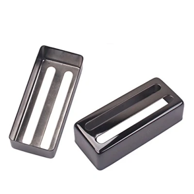 Image of Alnicov 2 Pcs Humbuckers Pickup Cover 69mmX29mm for Electric Guitar,Black