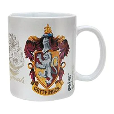 Image of Harry Potter Gryffindor and Hogwarts Crests Ceramic Mug in Presentation Box Official Merchandise