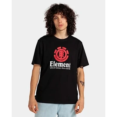Image of Element Vertical Print Tshirt, Men&#039;s, Size: Small, Flint black