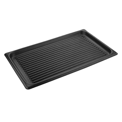 Image of Vogue Ridged Non Stick Baking Sheet, Size: 30(H) x 530(W) 325(D)mm, Material: Teflon Coated Aluminium, for Even Heat Conduction, Tray, Oven Catering Equipment, S372