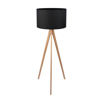Image of Treviso Tripod Floor Lamp Pine, Black 1xE27