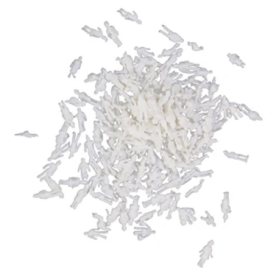 Image of Model Train People Figures Scale 1:200 Pack of Approx.100pcs White Assorted