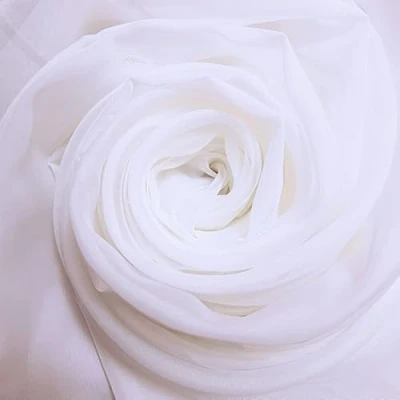 Image of Megachest Wedding Voile Fabric 58 Inches Wide 50 Meters Long (Off White)