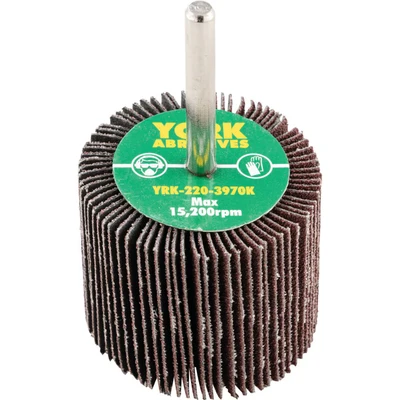 Image of York 50 X 40MM Flap Wheels Aluminium Oxide 6.0MM Shaft P80