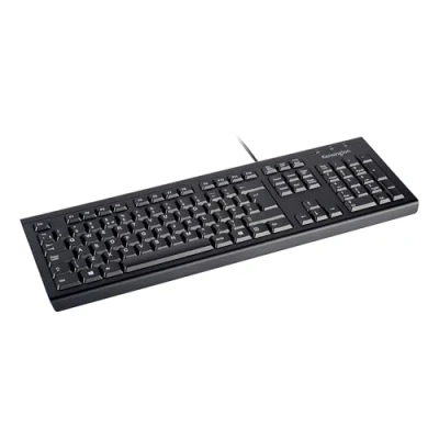 Image of Kensington KB100 EQ Wired Keyboard, QWERTY, Compatible with Windows and MacOs, Slim Spill Proof Design, Outer Case Keycaps are Composed of 60% Post Consumer Recycled Content* (K63727UK)