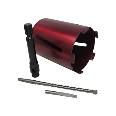 Image of 127mm 5&quot; Dry Diamond Drilling Core Drill Bit Turbo Segments with SDS MAX Arbour &amp;