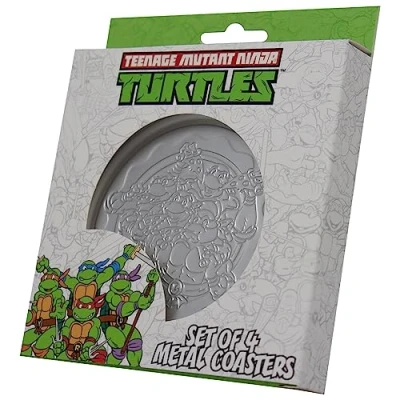 Image of Teenage Mutant Ninja Turtles Set of 4 Embossed Metal Coasters
