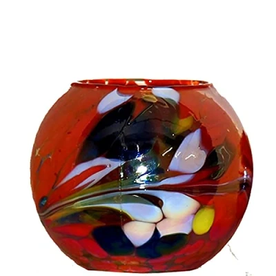 Image of The Milford Collection Friendship Nightlight Tea Light Holder Red Small
