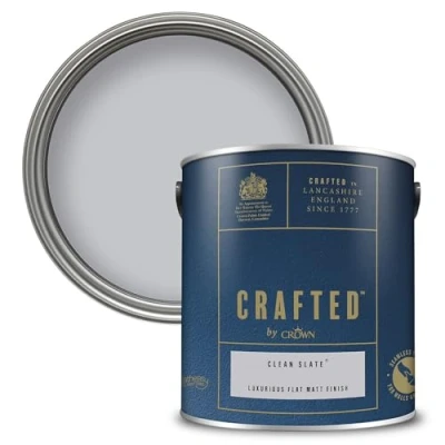Image of Crafted by Crown Luxurious Flat Matt Emulsion, Clean Slate 2.5L
