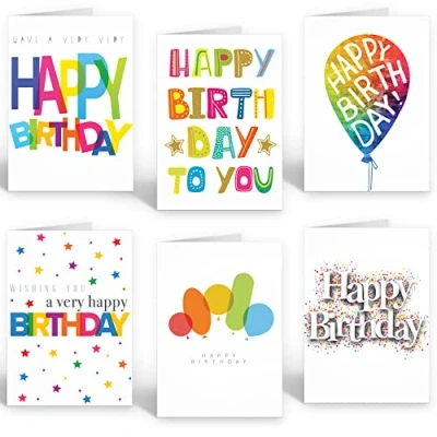 Image of Ruby Ashley 30 Pack Colourful Birthday Cards Multipack Happy With Envelopes Box Set For Adults and Kids 6