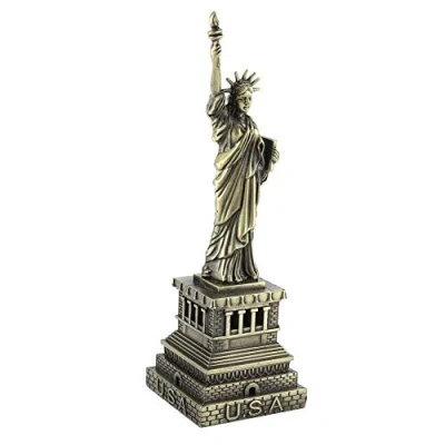 Image of Broco Statue Of Liberty Metal Building Model Desk Decoration Gift Famous