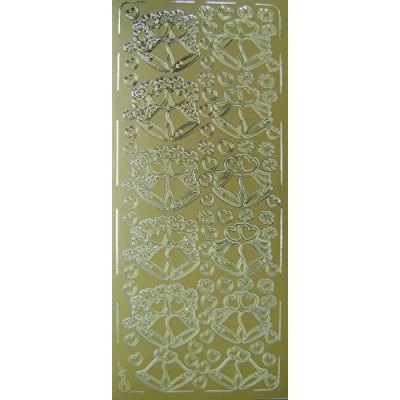 Image of Peel Off Sticker 071 Wedding Bells in Gold