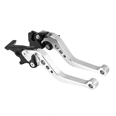 Image of Clutch Brake Lever Handle, 1 Pair of 22mm 7/8&quot; Universal Motorcycle Drum Handle (Silver)