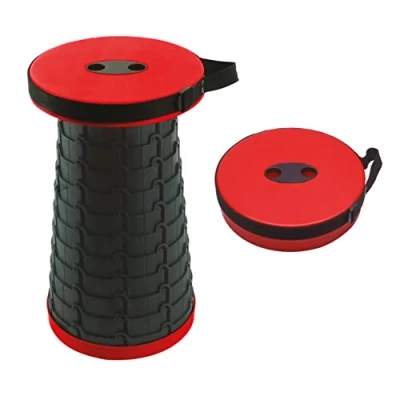Image of Amtech Telescopic Outdoor Stool for Gardens, Camping, and Picnics, Lightweight Portable, Suitable Dry, Level, Firm Ground, Wipe Clean Nylon (45cm)