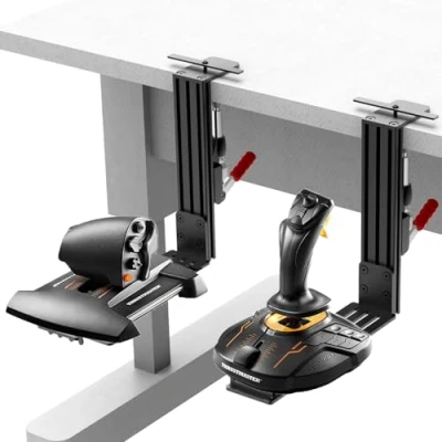 Image of 2 Pack Desk Mount Hotas Joystick Compatible With Logitech X52/X52 Pro/X56/X56 Rhino Hotas, Thrustmaster T. Flight Hotas/A 10C Warthog/T.16000M FCS/TCA Airbus Joystick/Winwing Orion