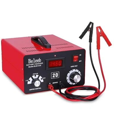 Image of Hugoome Beleeb Series C20 Battery Charger 12V 24V 36V 48V, Pulses of High Voltage Desulfator Maintainer for Lead Acid Lithium ion Batteries