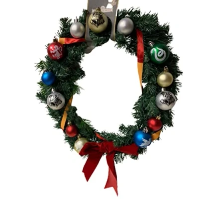 Image of Licensed Primark Harry Potter Wreath Christmas Hanging Door Decoration Xmas Ornaments (Harry Wreath), One Size
