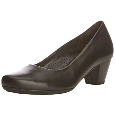 Image of Gabor Womens Brambling Court Shoes 92.120.57 Black Leather 6.5 UK, 39.5 EU