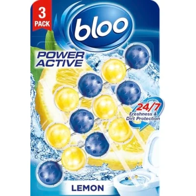 Image of Bloo Power Active Trio Lemon Toilet Rim Cleaner 3 x 50g
