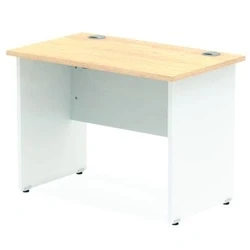 Image of Impulse Panel End 1000/600 Rectangle Desk Maple Top White TT000122