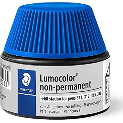 Image of Staedtler Lumocolor Non permanent Refill Station 487 15 3 for Universal Pens Blue