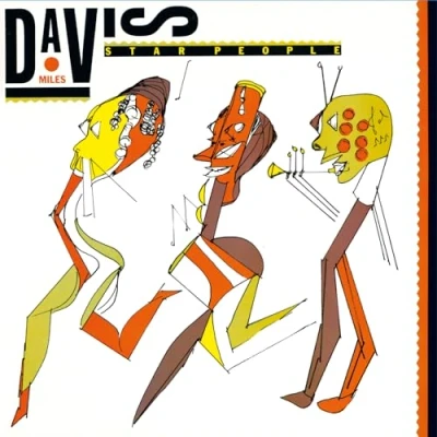 Image of Miles Davis Star People Orange &amp; White Marbled vinyl 180 Gram 2024 UK LP MOVLP3764
