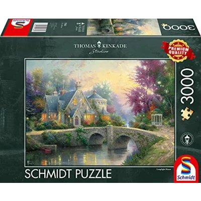 Image of Schmidt Thomas Kinkade: Lamplight Manor (3000 Pieces) Jigsaw Puzzle Ages 14+