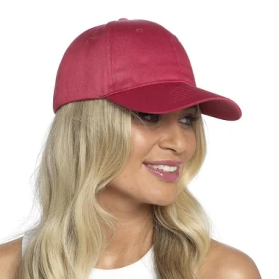 Image of A2Z Mens Plain Baseball Cap Breathable Polyester Cotton AZ41123 Rust