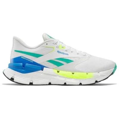 Image of Reebok Men&#039;s FLOATZIG SYMMETROS Running Shoes, White/UNLEASHEDGREEN/KINEBLUE, 9 UK