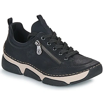 Image of Rieker Women lace up Shoes N59A2, Ladies Casual Shoes,Sneakers,Removable Insole,Low Shoe,Sneaker,Black (Schwarz / 00),36 EU 3.5 UK