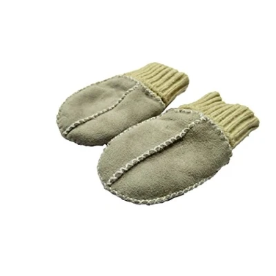 Image of Altabebe Baby Lambskin Mittens, Light Grey