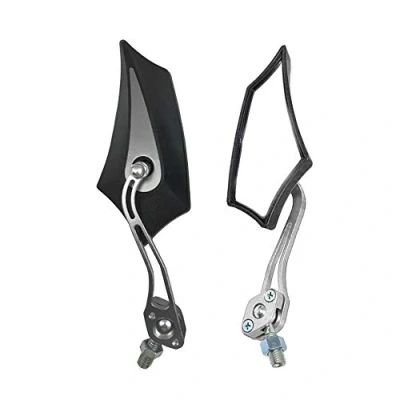 Image of Mintice Silver Universal Motorcycle Motorbike 8 / 10mm Rear View Side Mirror Bike Motor Scooter Sport