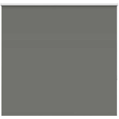 Image of vidaXL Roller Blind Blackout Grey 155x150 cm Fabric Width 151.6 Polyester