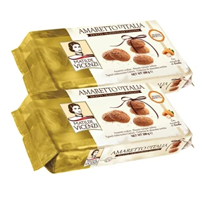 Image of Matilde Vicenzi Ameretto Di Italian Cookies Amaretti Biscuits 200g (Pack of 2)