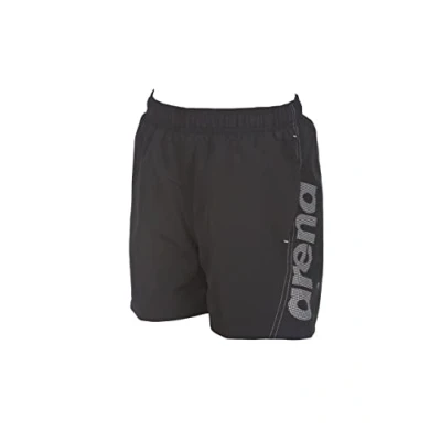 Image of Arena Boys&#039; Fundamentals Logo Beach Boxer Black White