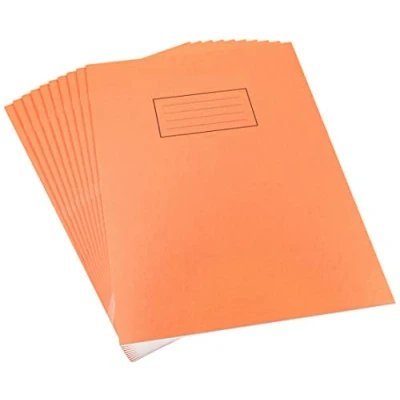 Image of Silvine SV43514 Exercise Book, Orange, 5 mm Squares, A4 (Pack of 10)