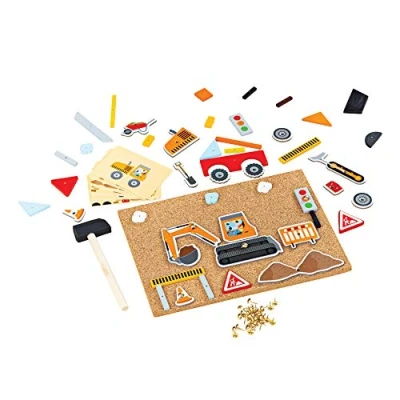 Image of Bigjigs Toys, Deluxe Pin a Shape (Construction), Tap Art Board Set