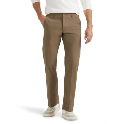 Image of Lee Men&#039;s Extreme Motion Flat Front Regular Straight Pant Fit, Woodspice, 38W x 32L
